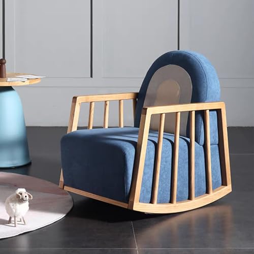 Rocking chair bébé anti-basculement rembourré avec cadre bois