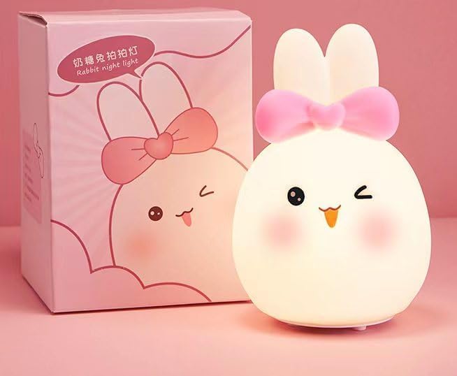 Miniatura 5 de Linda lámpara de noche para niños, linda lámpara nocturna para niños, luces de noche para niños, habitación de niños, bebé portátil, de silicona,