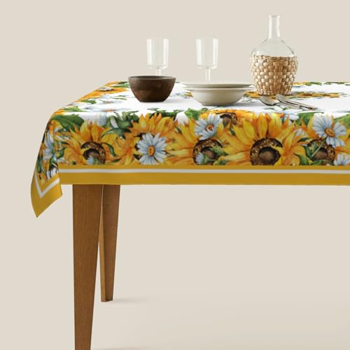 mutakin Sunflower Rectangle Tablecloth Washable Table Cloth 60x90 Inch Table Cover Waterproof for Decoration Kitchen Dining Room by mutakin - Image 4