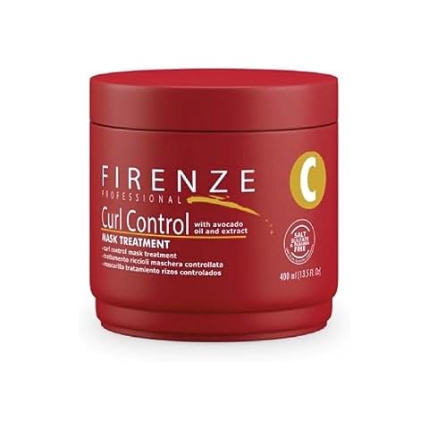 Firenze Professional Curl Control Mask Treatment with avocado oil extract (salt sulfate & paraben free) 13.5 oz, Includes Gift Bag Cover
