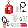 VIVOHOME 3-in-1 Electric Hoist, Powerful 110V Portable Winch with 1540Lbs Loading Capacity, 40ft Lifting Height, and Overload Protection, Perfect for Garage, Warehouses, and Factories
