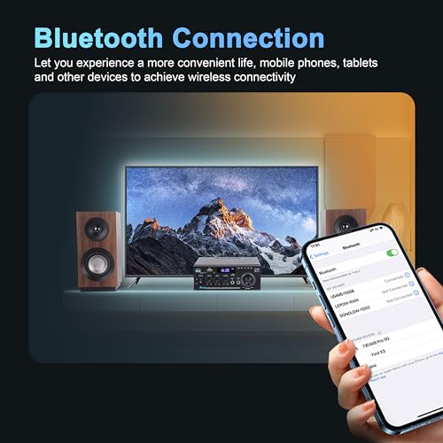 Image of Stereo Audio Amplifier 2026 Upgraded AK45 Bluetooth Receiver for Home Stereo, 400W 2 Channel Wireless Bluetooth 5.0 Power Amplifier System with FM Radio, USB, SD Card, and Remote Control