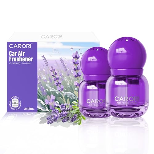 Car Air Freshener Vent Clip, Car Fresheners Long Lasting Scent (13ml x 2 Pack), Up to 180 Days, Air Freshener Deodorizer Odor Eliminator for Auto - Lavender Perfume