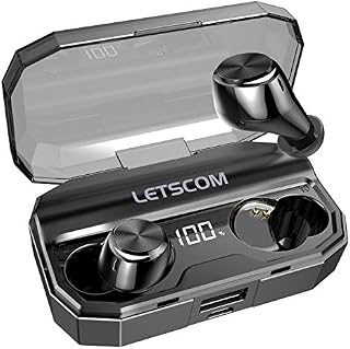 Wireless Earbuds, Letscom 80 Hrs Playtime, IPX6 Waterproof Headphones with Wireless Charging Case