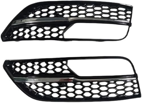 Grille de protection pour phare antibrouillard en nid d'abeille chrome - 2