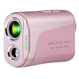 NINJOR GOLF ゴルフ レーザー 距離計 NJ MINIシリーズ コンパクトサイズ 122ｇ ゴルフ距離測定器 (PRO OLED（赤緑表示）, ピンク)