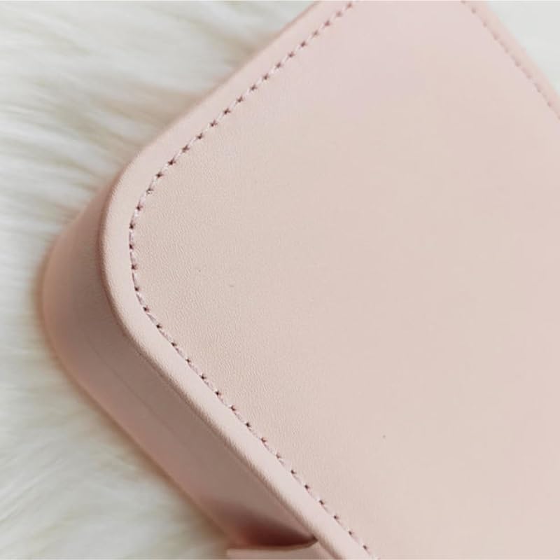 Jewelry Storage Box Leather Mini Size Convenient to Carry Round Shape image 5