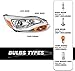 SOCKIR Chrome Housing Headlight Assembly Fit for 2012-2014 Ford Focus OE Factory Style Headlamp Left Driver and Right Passenger Side