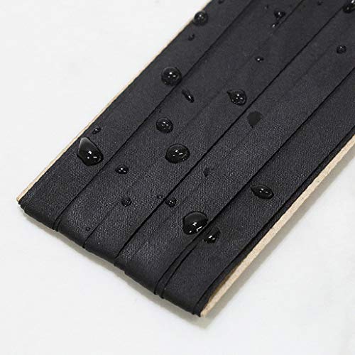 3Yds Bias Tape Waterproof Poly Trim 10Mm Solid Mask Bias Colour Double Fold (Black) #TOP20