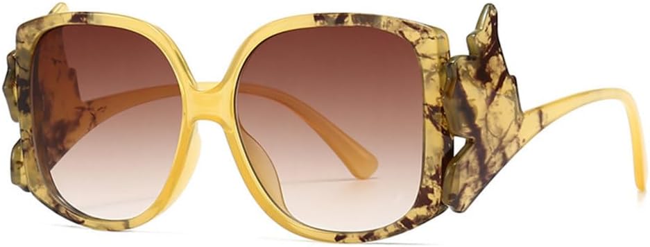 MUTYNE Fashion Colorful Square Sunglasses Women Retro Unique Legs Gradient Shades UV400 Men Trending Sun Glasses