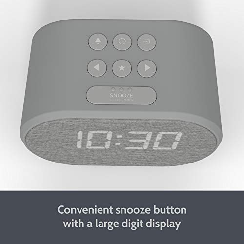 I-Box Alarm Clock Bedside Non Ticking Led Backlit Alarm Clock With Usb Charger & Fm Radio, 5 Step Dimmable Display - Wall Outlet Powered With Battery Backup (Grey) #TOP4