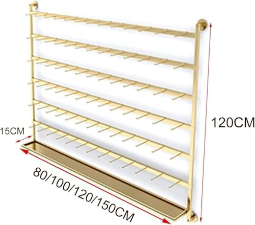 Wall-Mounted Key & Jewelry Organizer Shelf - Metal Display Rack with Hooks for Necklaces, Scarves & Accessories Storage, Retail Hanging Holder (80x120CM) - Perfect for Home & Retail Display