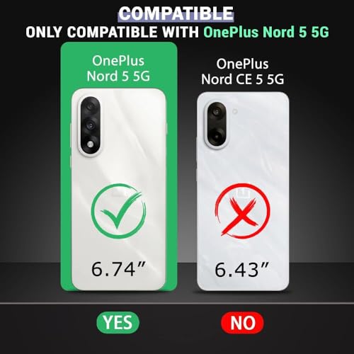 Image of AIBEX Compatible for OnePlus Nord 5 5G Mobile Back Case Cover, Crystal-Clear Shockproof Bumper with Camera Guard | 360 Hybrid Protection (TPU+PC) | Anti-Yellow, Slim Transparent - Black