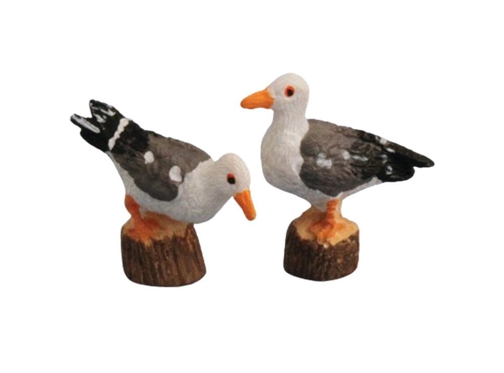 Dolls House Seagull Birds Perched on Logs Beach Chip Shop Kiosk Coast Accessory