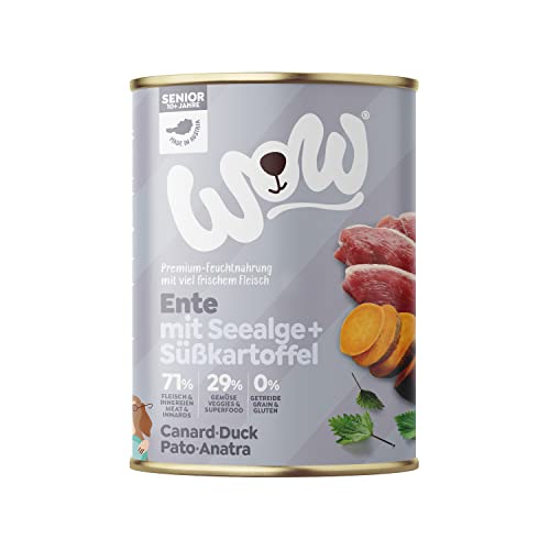 Hundefutter für Senioren mit Ente 6x400g – Getreidefreies Nassfutter