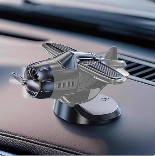 Image of A Solar-Powered, Quiet-Rotation car Ornament relieves Fatigue, boosts Alertness, and adds Driving Fun. Suitable for All Cars, Offices, and Homes. Perfect for Any Sunny spot (grey1)