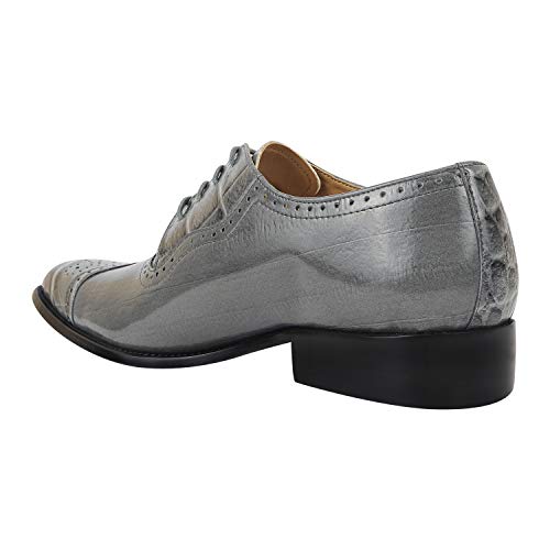 Image of LIBERTYZENO Mens Brogue & Plain Genuine Leather Animal Print Lace Up Oxford Dress Shoes for Easter Gift
