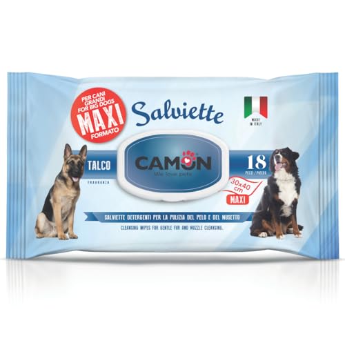 Camon Salviette Maxi Talco - 18 Pezzi, Una Dimensione 600 G
