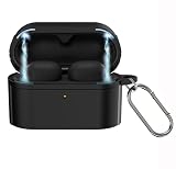 LAYJOY 対応 ソニー W F-1000 XM6 ケース 【かっちり閉まる】【マグネットロック】分離式 衝撃吸収 軽量 TPU素材 装着充電可能 キズ防止 カラビナ付き W F1000XM6専用カバー (ブラック)