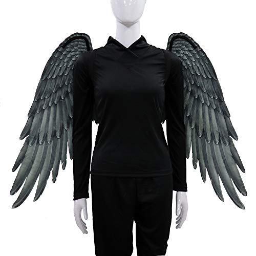 Himine Non-Woven Fabric Festive Party Angel Wings Suitable For Men And Women Decorative Wings (Black) #TOP2