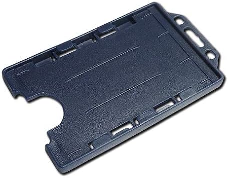 Identity-Plus Navy Blue Rigid Open Faced Double/Dual Sided Portrait ID Card Badge Pass Holder 2