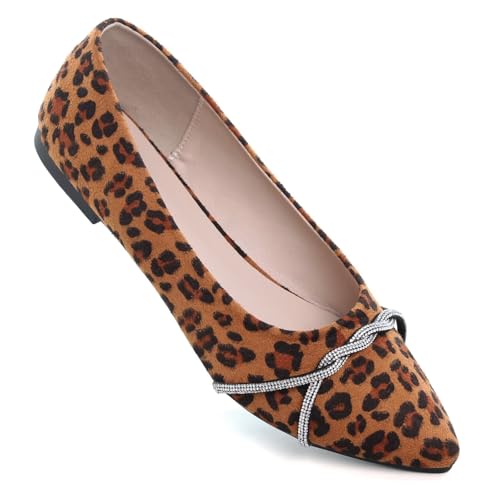 Image of Stunner Womens Flats Fashion Pointed Toe Bowknot Ballet Flats Cute Slip On Dress Flats Comfortable Party Wedding Flats2
