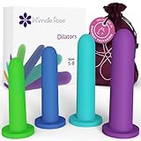 Intimate Rose Large 4-Pack Silicone Dilators for Women & Men, Sizes 5-8