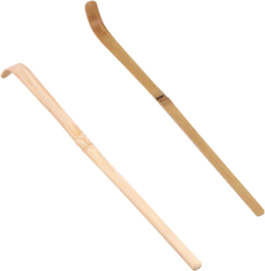 2pcs Bamboo Matcha Spoon Natural Bamboo Tea Scoop for Tea Ceremony Easy to Clean Ergonomic Design for Home Professional Use