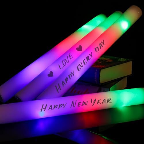 Blu7ive 30pcs Foam Light up Sticks Bulk, Glow in the Dark Party Supplies with 3 Flashing Modes, Glow Wands for Birthday, Wedding, Concert, Outdoor Camping, Raves Foam Sticks by Blu7ive - Used condition - Image 9