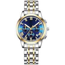 RORIOS Fashion Womens Watch Analog Quartz Watches with Leather Band Luminous Wristwatches Calendar Watches for Women Ladies