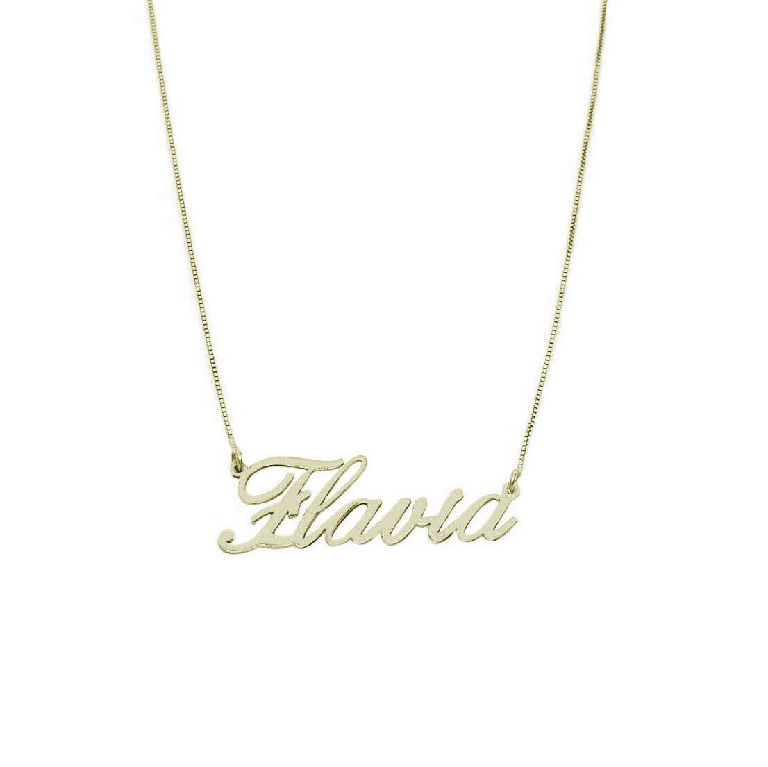 Collana con Nome Argento 925 Personalizzata Dorata Catena Veneziana Catenina Sottile Donna RagazzaMade in Italy