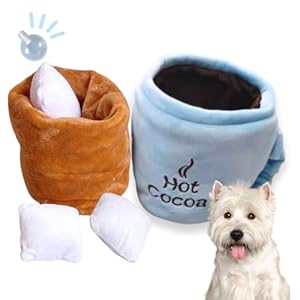 Dog Puzzle Toy, Treat Dispensing Enrichment Toys, Hide and Seek Interactive Dog Toys for Boredom and Mental Stimulation, 5 Pack Squeaky Crinkle Snuffle Mat for Puppy Small Dogs