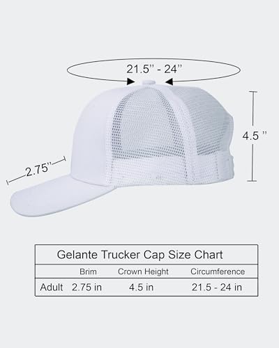 Image of Gelante Mesh Trucker Baseball Cap Snapback Hat Structured Front Panel