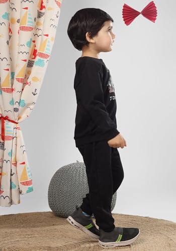 Image of POLKA TOTS 100% Cotton Co-Ord Joggers for Kids | Trendy Sweatshirt & Joggers Set | All Season Wear for Kids, Toddler & Newborn | Soft & Breathable Dress for Boys & Girls | from 6 Months to 8 Years