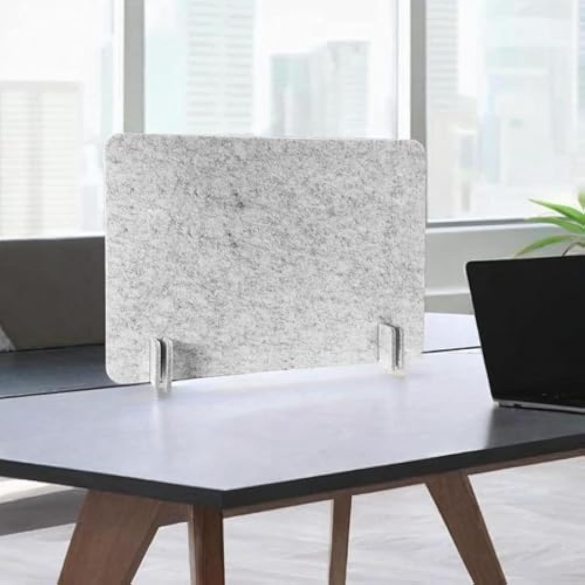 Acoustic Desk Divider Soundproof Desktop Partition for Home Office, 60cmx60cm, Silver Grey
