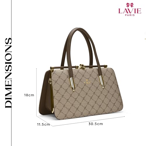 Image of LAVIE PARIS Women's Chic Dual Frame Satchel Bag | Satchel Handbag for Work | Ladies Purse | Stylish Shoulder Bag | Gift for Women