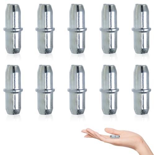Shelf Pins Shelf Support Pegs 10 Pcs Shelf Supports Pins 5mm Studs Push in Stainless Steel Cupboard Shelf Pegs Kitchen Cupboard Shelf Supports for Shelves Cabinets Brackets Office Furniture Kitchen