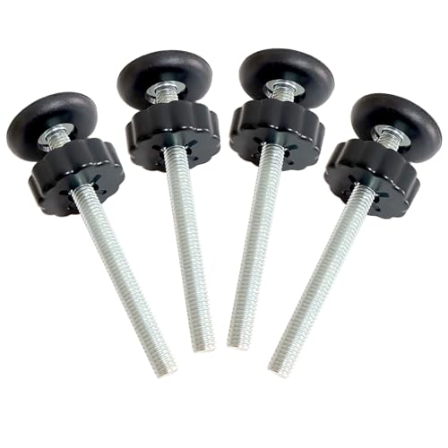Baby Gate Spindle Rods 8mm(M8) - Replacement Threaded Screw Bolts Hardware Parts Kit Wall Protector for Pet Pressure Mounted Safety Door & Baby Stair Gates ( Black) - by AMORBASE