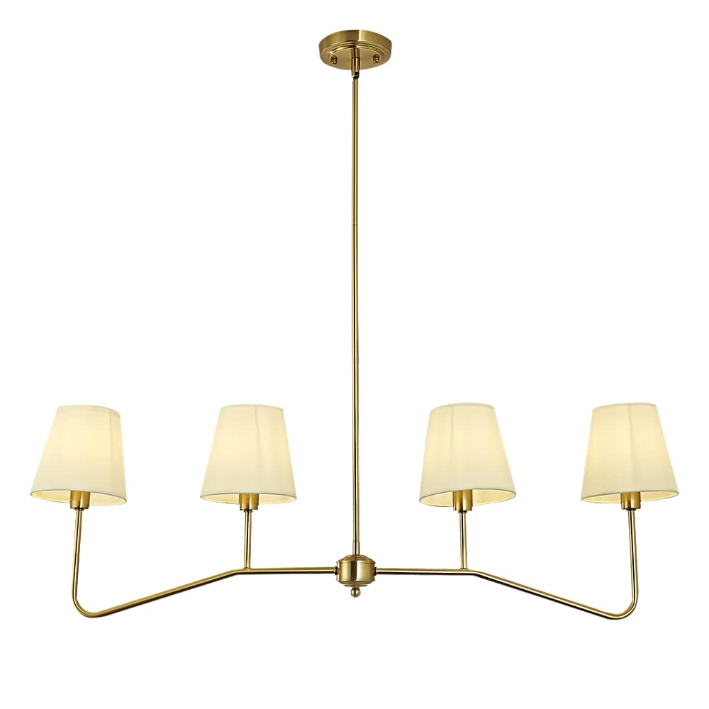 Buy 4Lights Kitchen Island Linear Pendant Lighting Fixture, Classic Linear Chandelier with