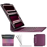 typecase Keyboard Case for iPad Pro 13-inch (M5 2025 / M4 2024), Magic Keyboard with 11 Colors Backlight, Keyboard Case with Pencil Holder, Multi-Touch Trackpad, Easy-Set Magnetic Stand, Raspberry