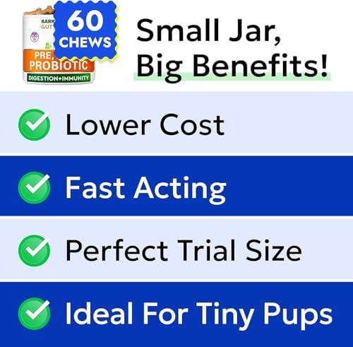 BARK&SPARK Vet Strength Dog Probiotics for Gut Health & Digestive Enzymes - Gas, Diarrhea, Constipation Chewables - Allergies Itchy Skin - Dogs Digestive Health - 60 Count (Pack of 1) Liver & Lamb - View 6