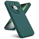 Oududianzi - Cover per Honor Magic 8 Lite 5G Silicone, Verde Notte | Custodia Silicone Liquido, Interno in Microfibra Morbida, Protezione Antiurto Resistente