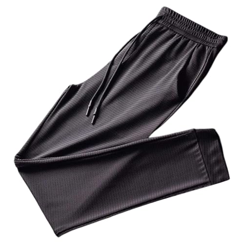 Men Unisex Stretch Quick Drying Pants Casual Elastic Waist Drawstring Stretch Pants Outdoor