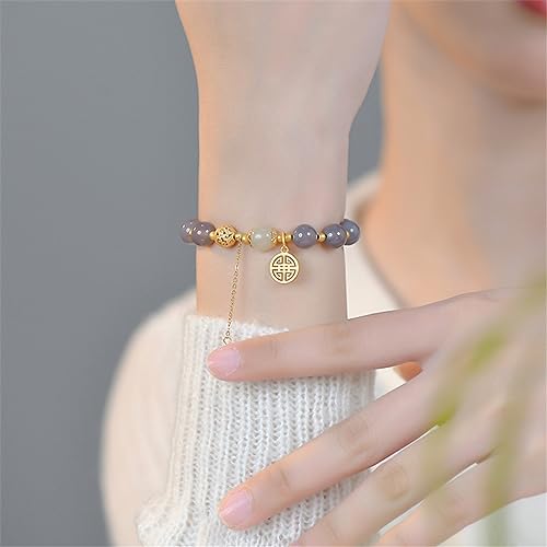 Bijou anti-stress en jade de Hetian et agate pour retrouver la sérénité - 3