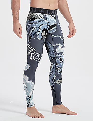 Lafroi Men's Quick Dry Cool Compression Fit Tights Leggings Waistband-Ysk08 Werewolf Size Xxxl #TOP3