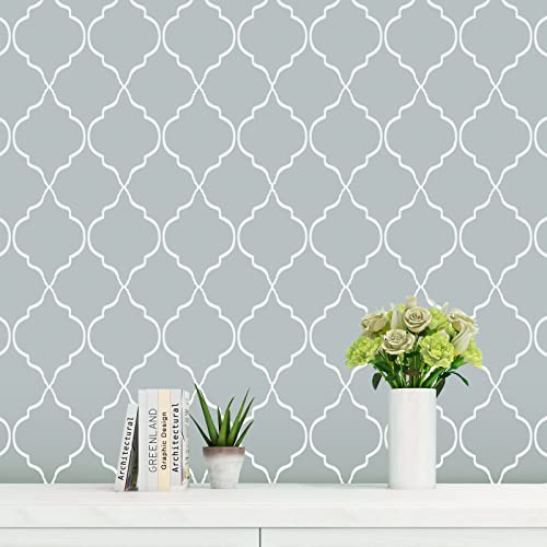 Auxua Grey Peel And Stick Wallpaper Boho,Removable Geometric Self Stick Vinyl Wall Paper,Modern Contact Paper For Bathroom,Bedroom 17.7" Ｘ394 #TOP26