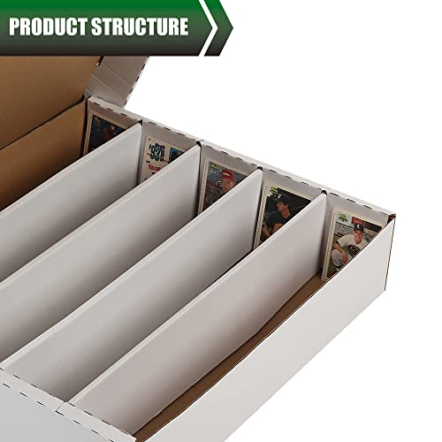 Grand Orange Graded Card Storage Box Holds 5000 Count Sport Trading Card Corrugated Cardboard Holder Container #TOP4