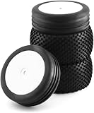 1/10 Scale Off-road vehicle racing tires & Wheel Rims Set Front and Rear 12mm Hex Hubs with Foam Inserts for Serpent Spyder SRX2 SRX4,XRAY XB2,Tekno EB410,yokomo yz4，TD4 TT-02B DF-02