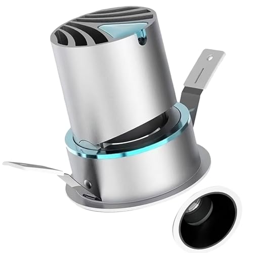 Faretto A LED Antiriflesso Lampada D'accento, Plafoniera Da Incasso Ra98 COB, Rondella Da Parete Ad Angolo Regolabile Per Uso Domestico, Downlight(Nero-10W,Bianco freddo-6000K)