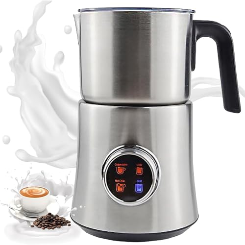 VitalisWorks Fully Automatic Milk Frother - Electric Foaming Machine with Infinite Knob Control for Hot and Cold Beverages